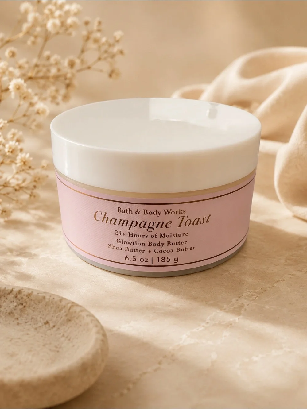 Shimmer!! Bath & Body Works Champagne Toast Glowtion Body Butter - 6.5 oz.